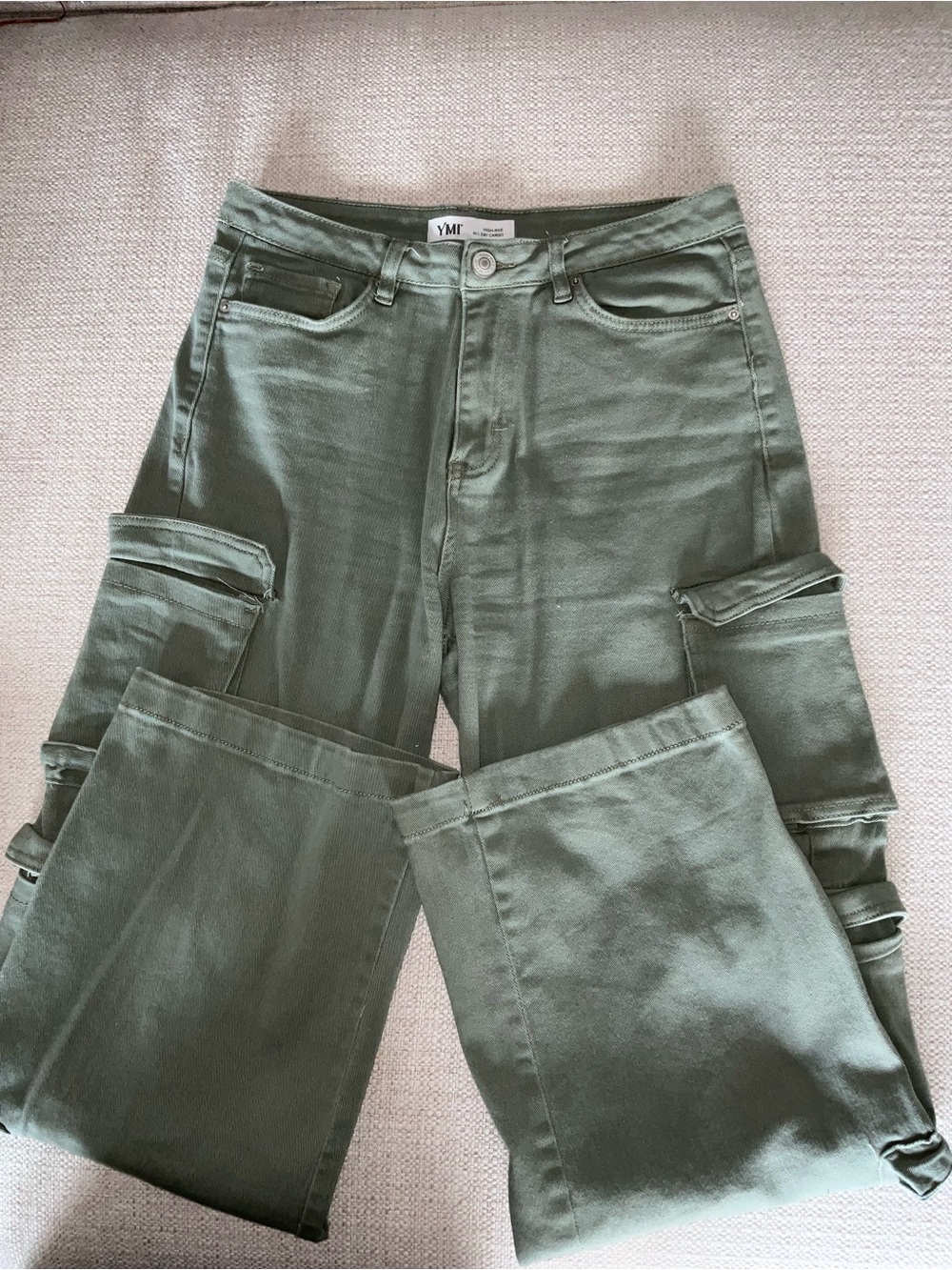 Green Wide Leg Cargos
